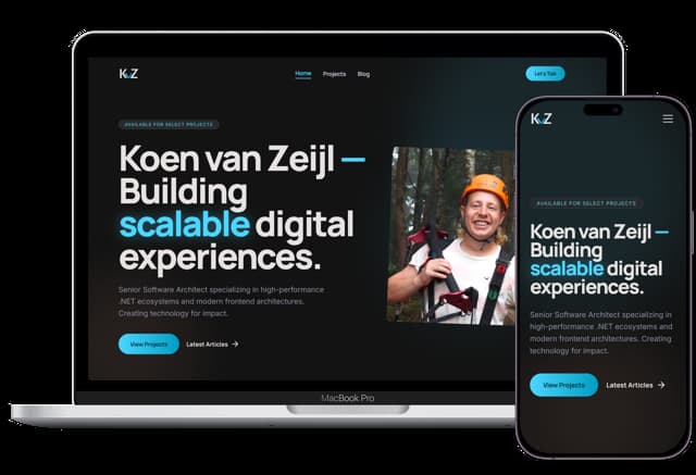 koenvanzeijl.nl, persoonlijke portfolio